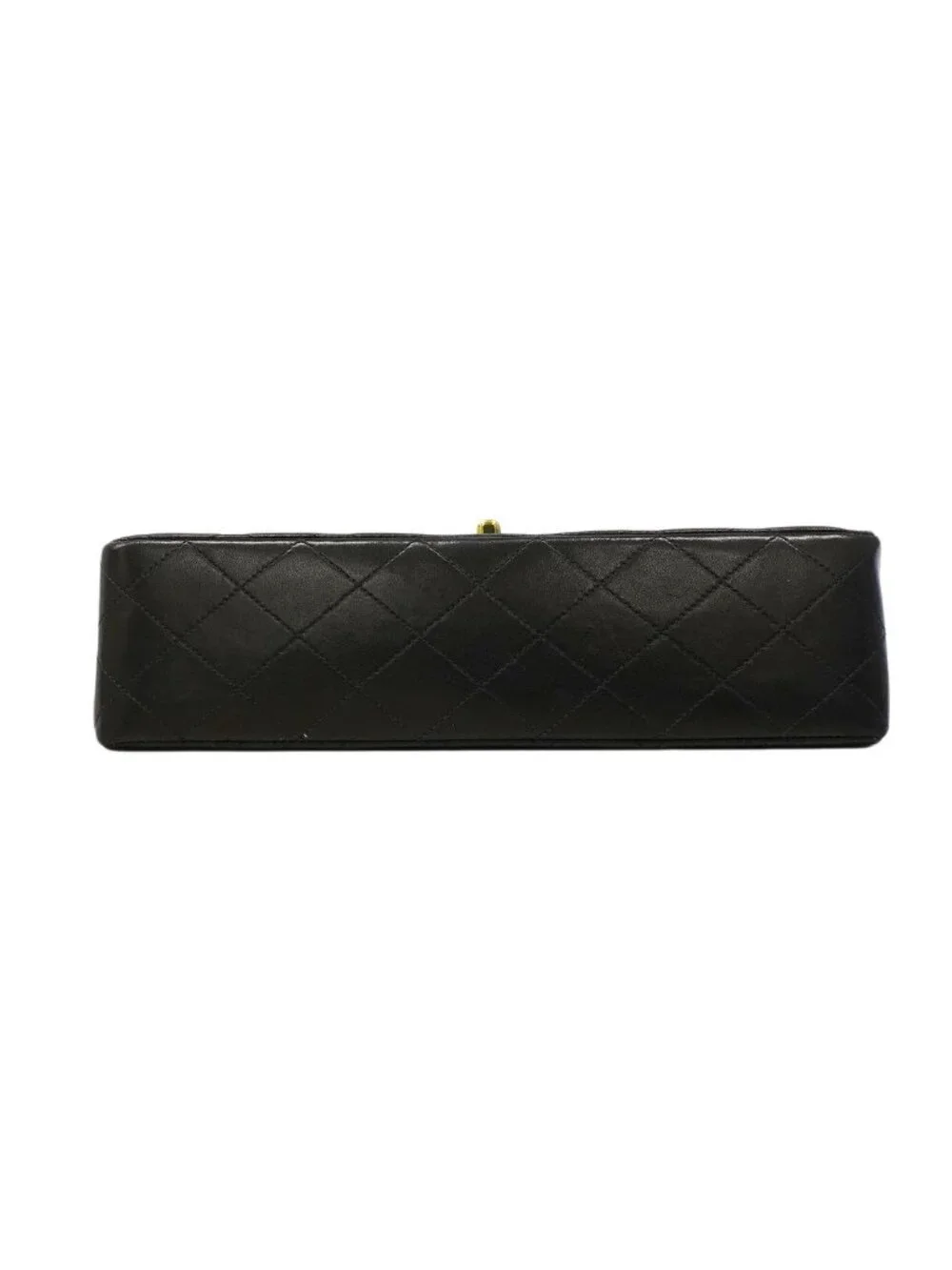 Chanel Shoulder Bag Quilted Lambskin Black Gold